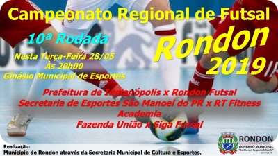 10ª Rodada do Campeonato Regional de Futsal