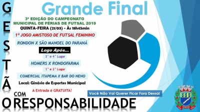Final do Campeonato Municipal De Férias De Futsal