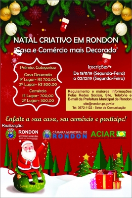 Lançamento Do Concurso Natal Criativo Em Rondon
