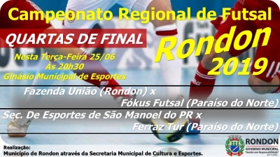 1ª Rodada das Quartas de Final do Campeonato Regional de Futsal
