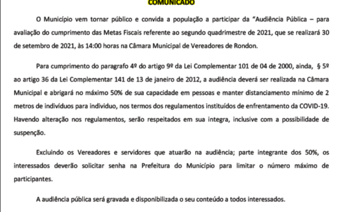 AUDIÊNCIA PÚBLICA 30/09/2021