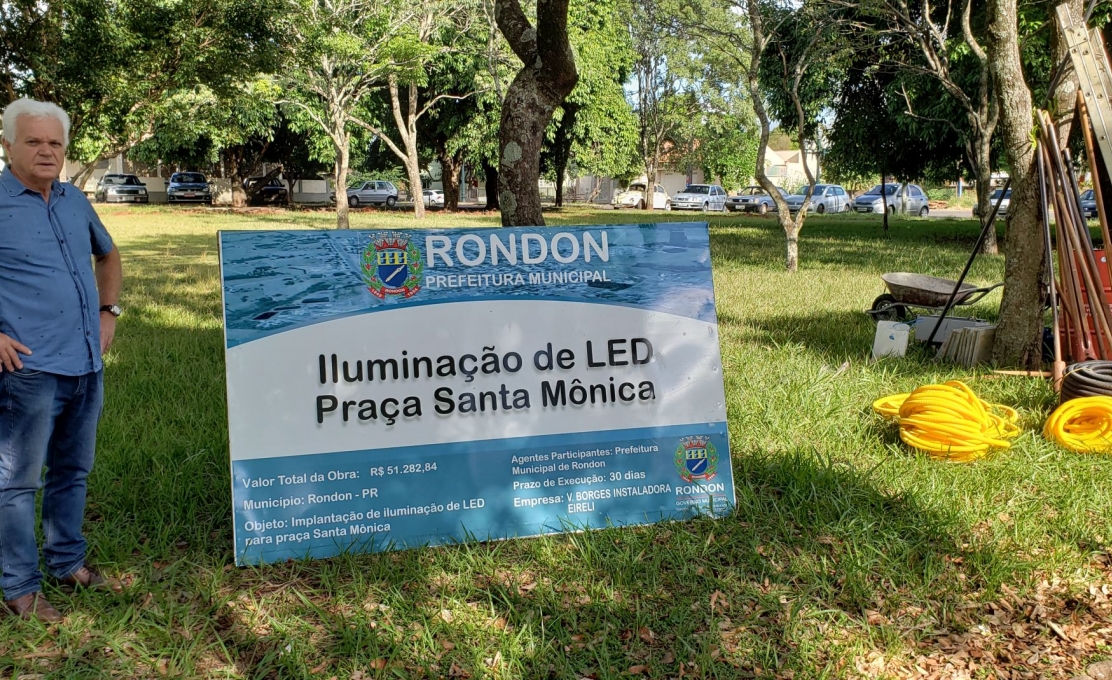 Implantação De Iluminação Em Led Na Praça Santa Mônica De Rondon