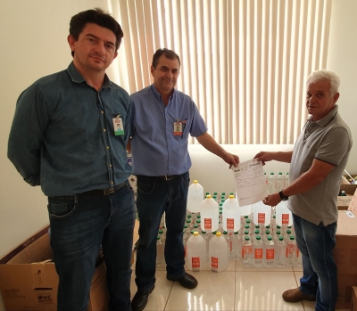 Município de Rondon recebe doação de álcool líquido 70% da Usina Santa Terezinha (Unidade de Rondon)