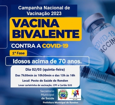 Campanha Nacional de Vacinação contra Covid-19 - 2023 – VACINA BIVALENTE