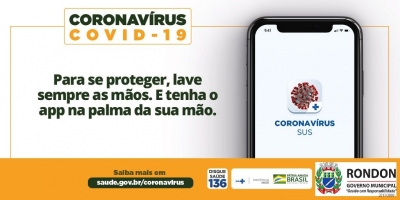 Baixe o App do Coronavírus