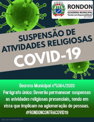 Decreto n° 5364/2020: Suspensão de Atividades Religiosas