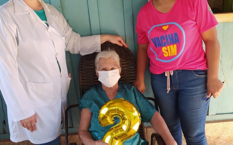 RONDON DÁ INÍCIO A SEGUNDA DOSE DE VACINAÇÃO EM IDOSOS COM 90 ANOS E MAIS DE 90 ANOS.