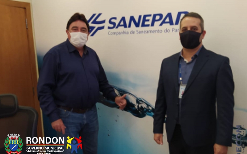 PREFEITO DE RONDON VAI EM BUSCA DE MELHORIAS PARA NOSSO MUNÍCIPIO JUNTO A SANEPAR EM CURITIBA