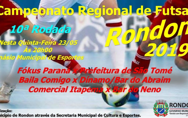 10ª Rodada do Campeonato Regional de Futsal