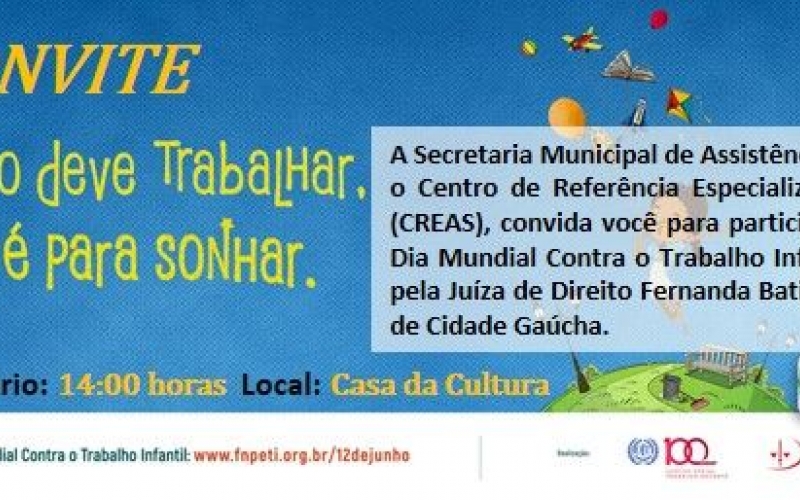 Palestra em Alusão ao Dia Mundial Contra o Trabalho Infantil