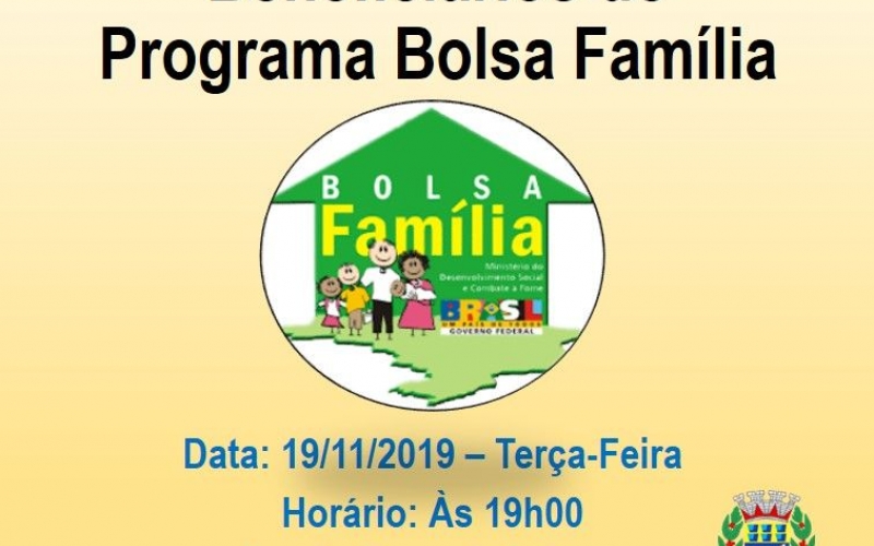 Comunicado: Reunião com Beneficiários do Programa Bolsa Família!